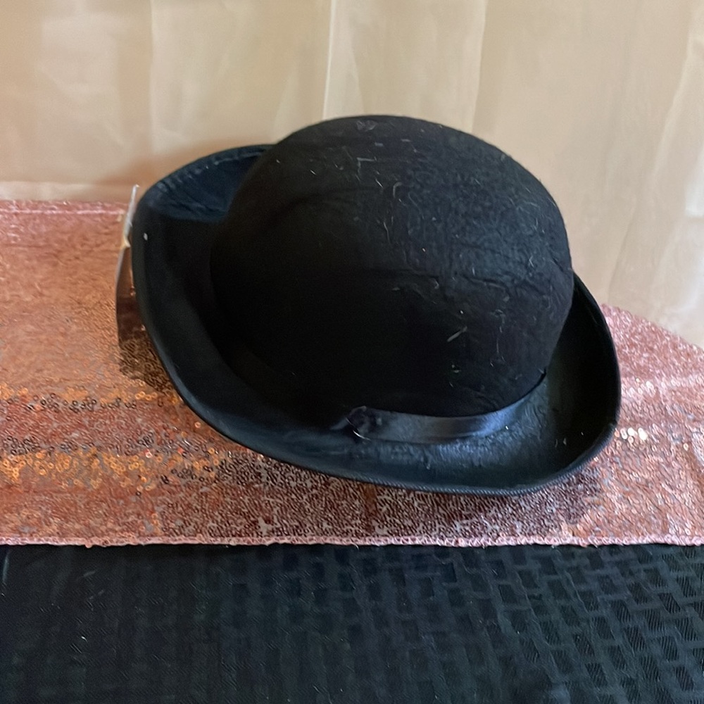 Halloween Fedora Black Hat Costume New with tag - Picture 2 of 4